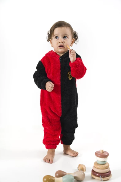 Welsoft Peluş Fermuarlı Kışlık Unisex Kız Erkek Bebek Uyku Tulumu Bebek Tulumu Çocuk Tulumu - 5