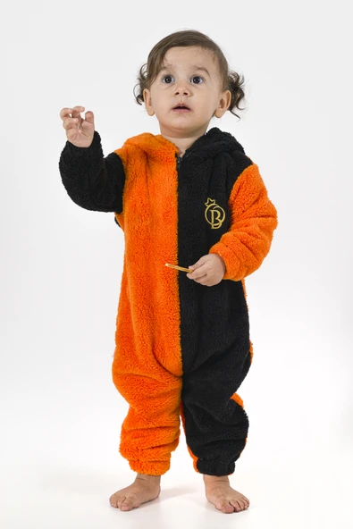 Welsoft Peluş Fermuarlı Kışlık Unisex Kız Erkek Bebek Uyku Tulumu Bebek Tulumu Çocuk Tulumu - 11