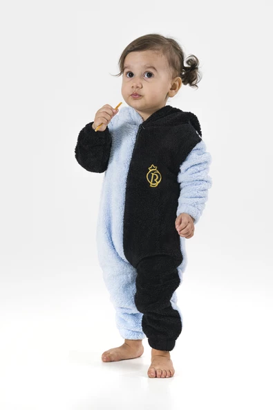 Welsoft Peluş Fermuarlı Kışlık Unisex Kız Erkek Bebek Uyku Tulumu Bebek Tulumu Çocuk Tulumu - 5