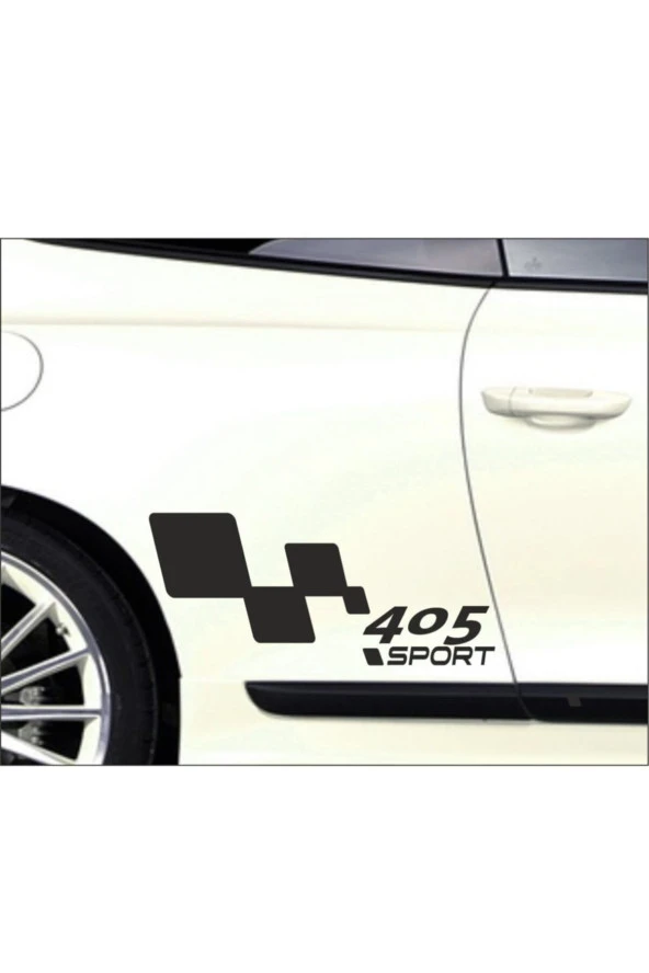 Peugeot 405 Uyumlu Kapı Yanı Sport Yazıları Sağ-sol 2 Adet Siyah