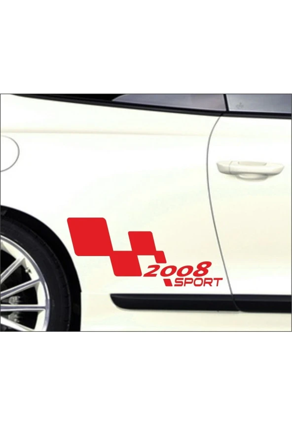 Peugeot 2008 Kapı Yanı Sport Yazıları Sağ-sol 2 Adet Kırmızı
