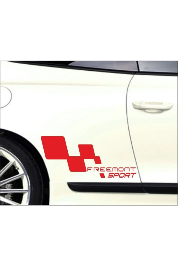 Fiat Freemont Uyumlu Kapı Yanı Sport Yazıları Sağ-Sol 2 Adet Kırmızı