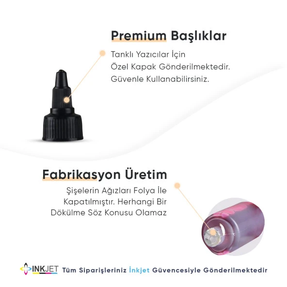 Canon Uyumlu Mürekkep Inkjet Bitmeyen Kartuş 4X100 ML Mürekkebi - 2