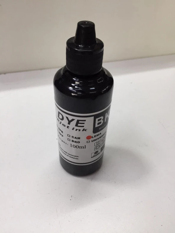 HP Canon Epson Uyumlu Mürekkep Siyah 100 ML