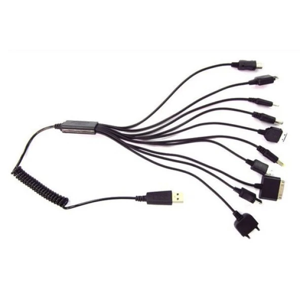 Çoklu Usb Şarj Kablosu (10X Multi Usb Kablo) - Yaylı (479115372)