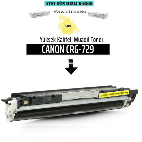 Yazicitekno Canon Crg-729 Sarı Muadil Toner /Np/Lbp7010/Lbp7018 ürün görseli