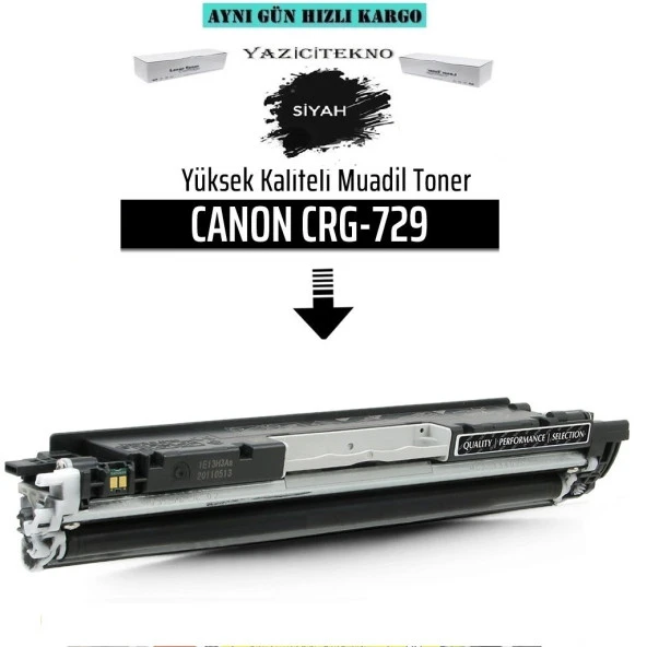 Yazicitekno Canon Crg-729 Siyah Muadil Toner /Wb/Lbp7010/Lbp7018 - 1