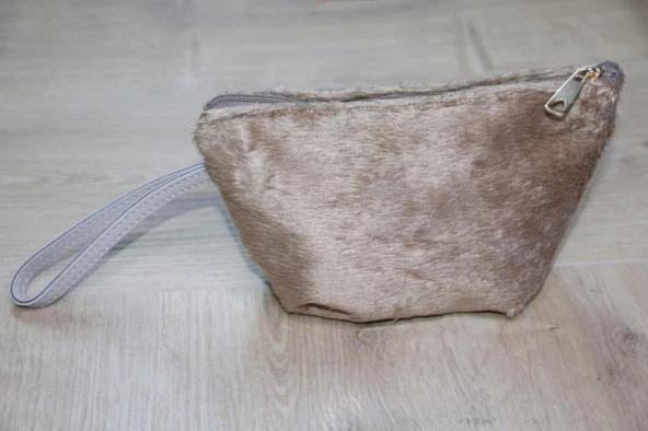 Pelüş Makyaj Çantası Orta Boy , Kozmetik Çantası, Makyaj Organizer, Makeup Bag - 2