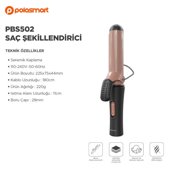 Polosmart PBS502 Saç Maşası Rose Gold