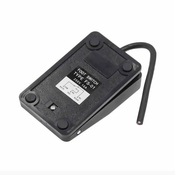 Pedal Ayak Butonu Kaydırmaz AC 250V 10A NO NC SPDT Push Anlık Ayak Kontrollü Anahtar Switch Freze - Resim 4