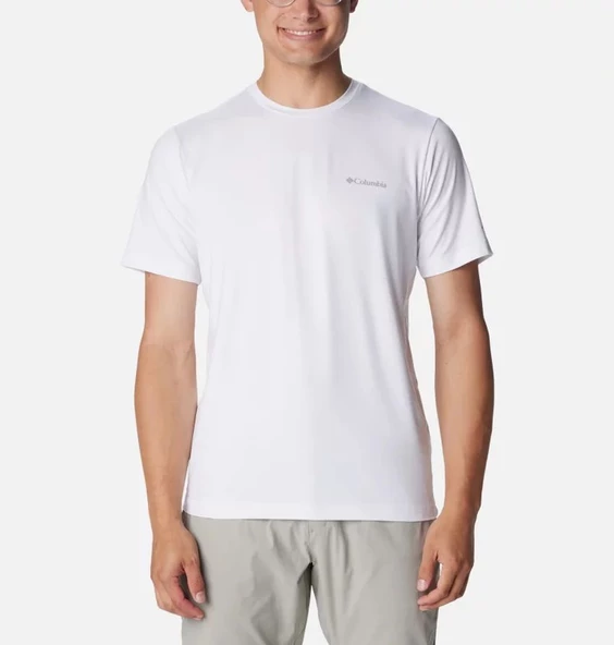 Columbia Men's Tech Trail™ Crew Neck Shirt II Erkek Tişört Beyaz AO5545-100 ürün görseli 1