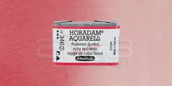 Schmincke Horadam Aquarell 1/1 Tablet 346 Ruby Red Deep seri 2 ürün görseli 1
