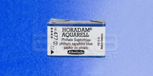 Schmincke Horadam Aquarell 1/1 Tablet 477 Phthalo Sapphire Blue seri 2 - 1