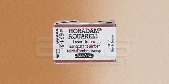 Schmincke Horadam Aquarell 1/1 Tablet 671 Transparent Umber seri 2