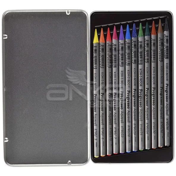 Koh-i-Noor Progresso Aquarell Woodless Coloured Pencil Set 12li - 2