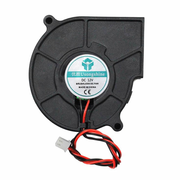 5015 12V DC Salyangoz Fan 2 Pin 3D Yazıcı Soğutma Fanı Santirfüj Havalandırma Klima Türbin Kuluçka