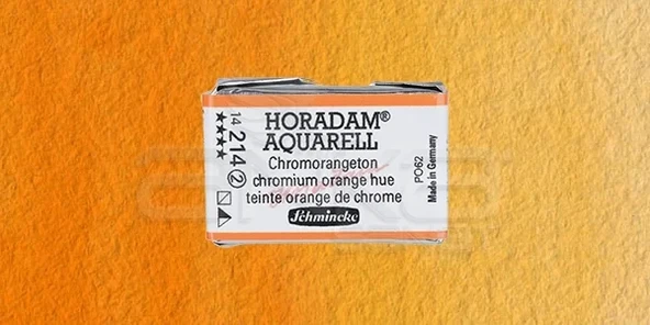 Schmincke Horadam Aquarell 1/1 Tablet 214 Chrome Orange seri 2