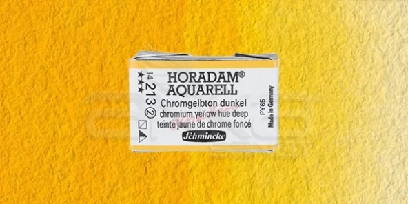 Schmincke Horadam Aquarell 1/1 Tablet 213 Chrome Yellow Deep seri 2 ürün görseli 1