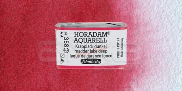 Schmincke Horadam Aquarell 1/1 Tablet 358 Madder Lake Deep seri 2 ürün görseli 1