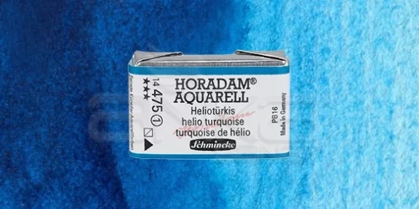 Schmincke Horadam Aquarell 1/1 Tablet 475 Helio Turquoise seri 1