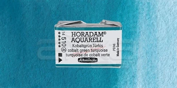 Schmincke Horadam Aquarell 1/1 Tablet 510 Cobalt Green Turquoise seri 4