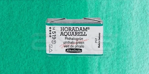 Schmincke Horadam Aquarell 1/1 Tablet 519 Phthalo Green seri 1
