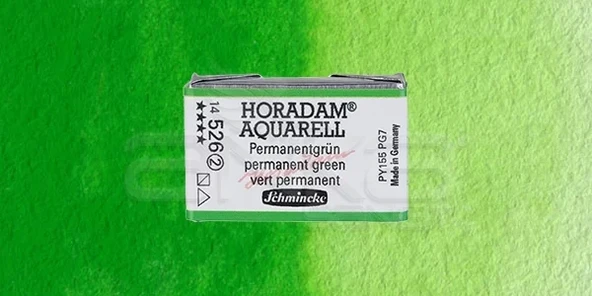 Schmincke Horadam Aquarell 1/1 Tablet 526 Permanent Green seri 2