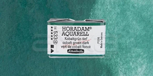 Schmincke Horadam Aquarell 1/1 Tablet 533 Cobalt Green Dark seri 4 - 1