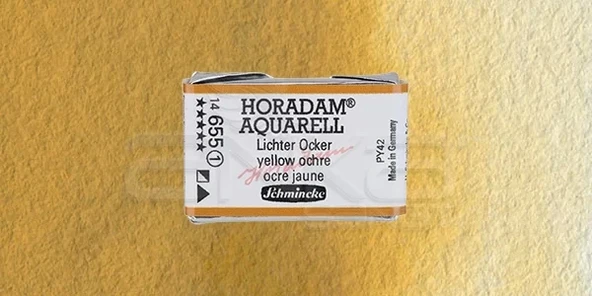 Schmincke Horadam Aquarell 1/1 Tablet 655 Yellow Ochre seri 1