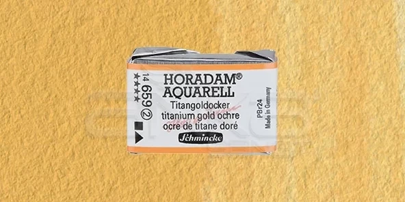 Schmincke Horadam Aquarell 1/1 Tablet 659 Titanium Gold Ochre seri 2
