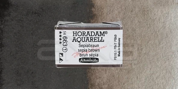 Schmincke Horadam Aquarell 1/1 Tablet 663 Sepia Brown seri 1