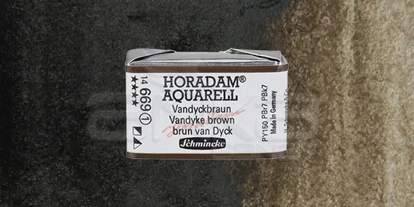 Schmincke Horadam Aquarell 1/1 Tablet 669 Vandyke Brown seri 1