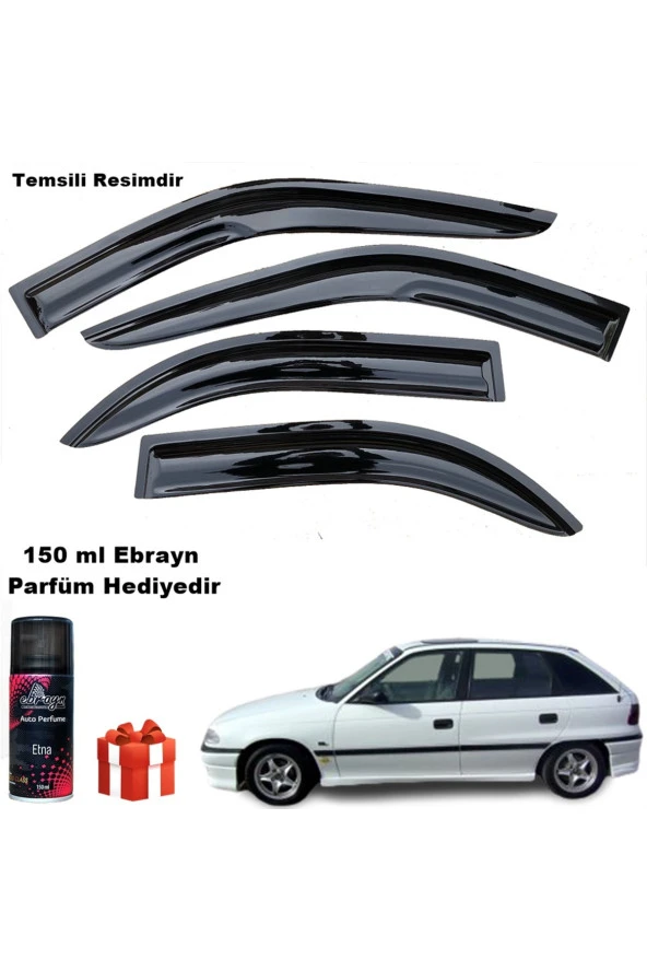 Caraks Opel Astra F Mügen Cam Rüzgarlığı hb 1991-1997 Arası 4 Lü Takım Koku Hediyeli - 1