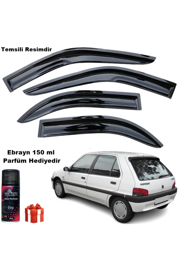 Caraks Peugeot 106 Mügen Cam Rüzgarlığı 1992-2002 Arası 4 Lü Takım Koku Hediyeli
