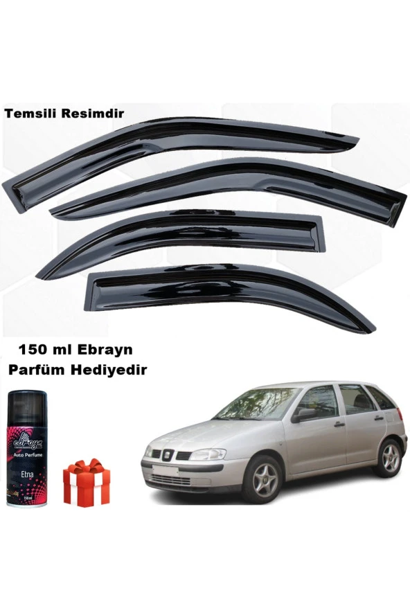 Caraks Seat Ibiza Mügen Cam Rüzgarlığı 1996 - 2001 Arası 4 Lü Takım Koku Hediyeli ürün görseli 1