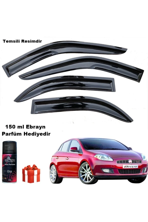 Caraks Fiat Bravo Mügen Cam Rüzgarlığı 2008 Sonrası 4 Lü Takım Koku Hediyeli