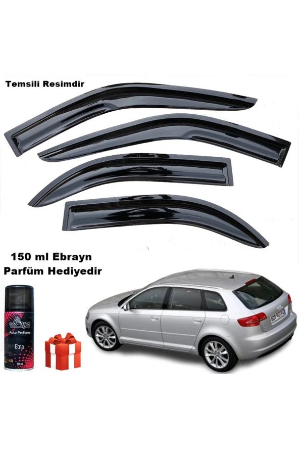 Caraks Audi A3 Hb Mügen Cam Rüzgarlığı 2003-2012 Arası 4 Lü Takım Koku Hediyeli