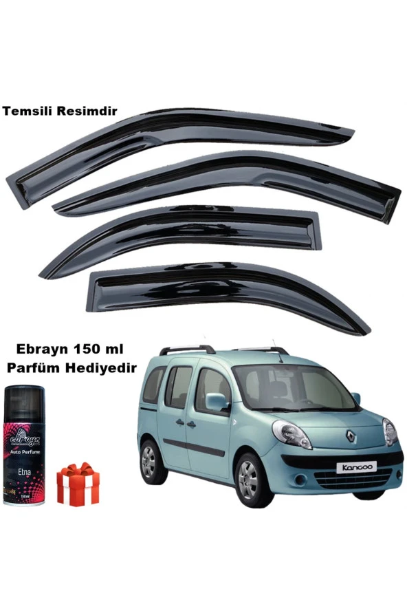 Caraks Renault Kangoo 2 Mügen Cam Rüzgarlığı 2008-2020 Arası 4 Lü Takım Koku Hediyeli