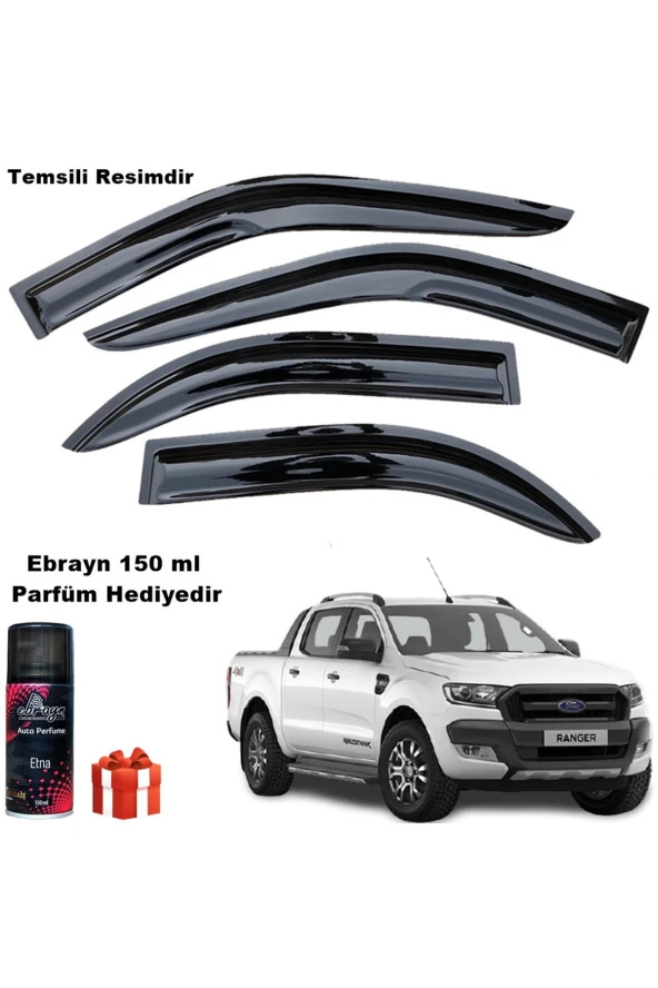 Caraks Ranger Mügen Cam Rüzgarlığı 2013-2021 Arası 4 Lü Takım Koku Hediyeli ürün görseli 1