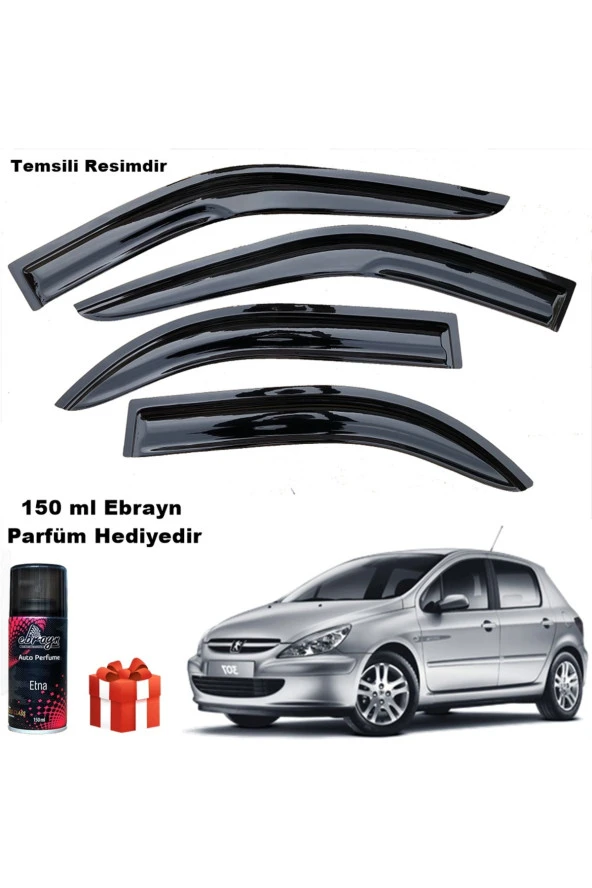 Caraks Peugeot 307 Mügen Cam Rüzgarlığı Hb 2001-2008 Arası 4 Lü Takım Koku Hediyeli