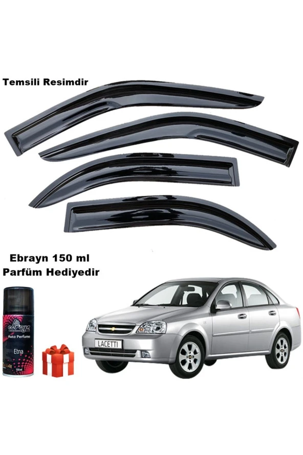 Caraks Lacetti Sedan Mügen Cam Rüzgarlığı 4 Lü Takım Koku Hediyeli - 1