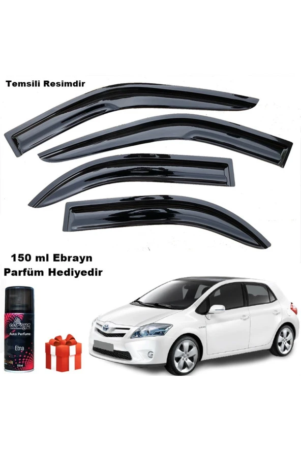 Caraks Toyota Auris Mügen Cam Rüzgarlığı 2007-2012 Arası 4 Lü Takım Koku Hediyeli