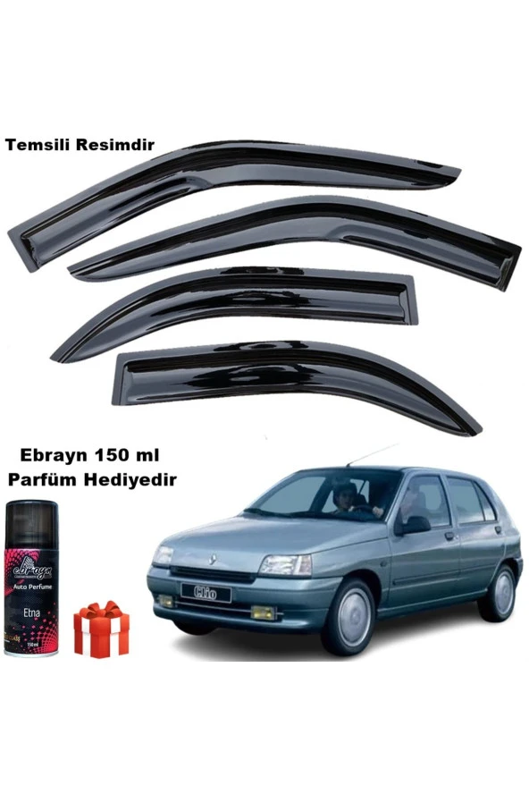 Caraks Renault Clio 1 Mügen Cam Rüzgarlığı 4 Kapı Tüm Kasalar 4 Lü Takım Koku Hediyeli ürün görseli