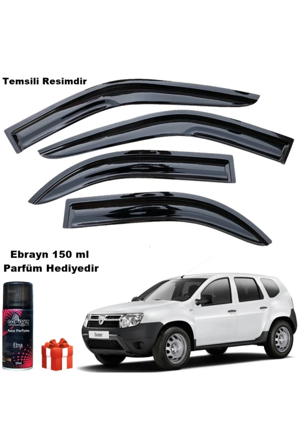 Caraks Dacia Duster Mügen Cam Rüzgarlığı 2010-2017 Arası 4 Lü Takım Koku Hediyeli ürün görseli 1