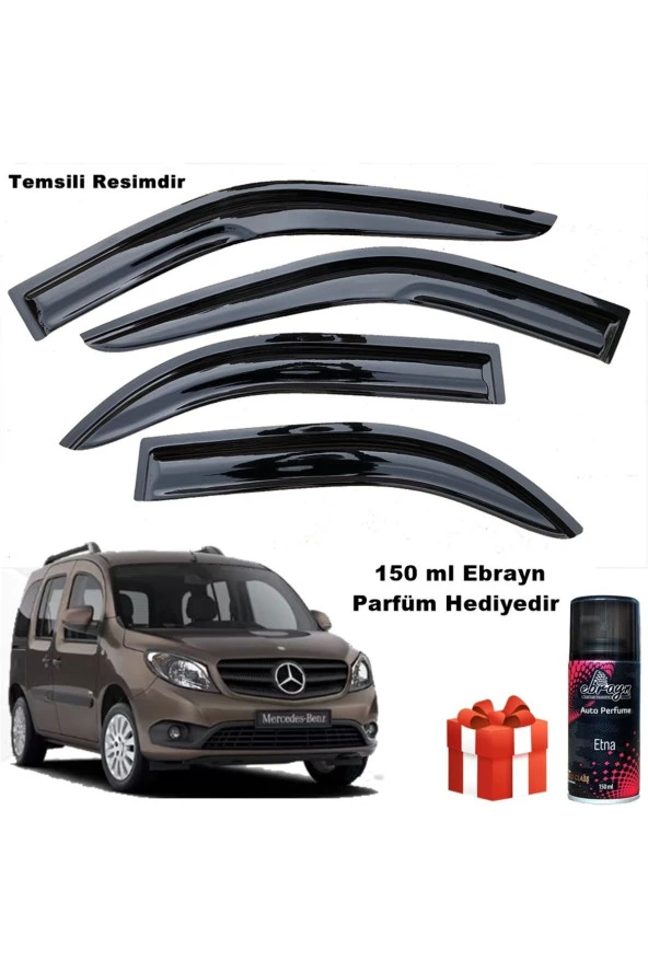 Caraks Mercedes Citan Mügen Cam Rüzgarlığı 2013 Sonrası 4 Lü Takım Koku Hediyeli ürün görseli