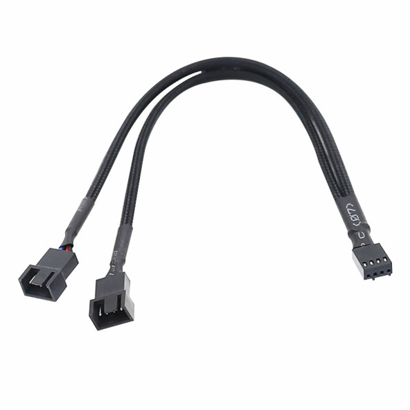 1 to 2 Çoğaltıcı 25cm Fan Uzatma Kablosu Y Tip 4 Pin 3 Pin Bilgisayar Kasa Anakart Ekran Kartı