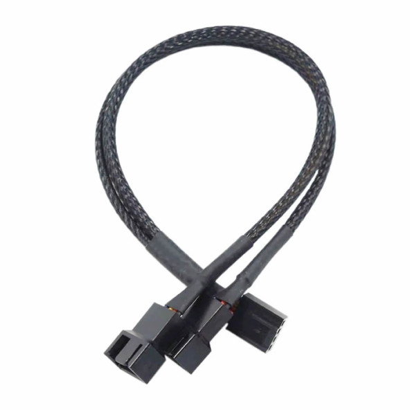 1 to 2 Çoğaltıcı 25cm Fan Uzatma Kablosu Y Tip 4 Pin 3 Pin Bilgisayar Kasa Anakart Ekran Kartı - 5
