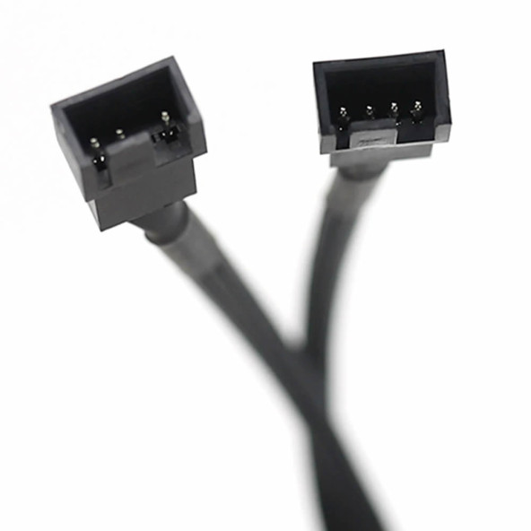 1 to 2 Çoğaltıcı 25cm Fan Uzatma Kablosu Y Tip 4 Pin 3 Pin Bilgisayar Kasa Anakart Ekran Kartı - 6