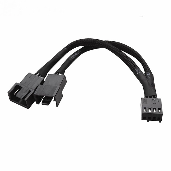 1 to 2 Çoğaltıcı 25cm Fan Uzatma Kablosu Y Tip 4 Pin 3 Pin Bilgisayar Kasa Anakart Ekran Kartı - 7