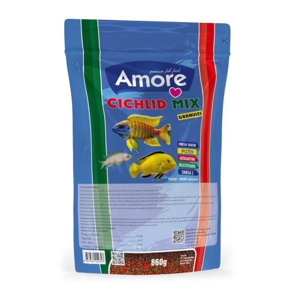 Lotus Lotus Malawi Granulat Kova 3 kg + Cichlid Mix Poşet Balık Yemi 860 gr - 3